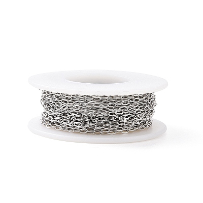 Tarnish Resistant 304 Stainless Steel Cable Chains CHS-C002-03P-02-1