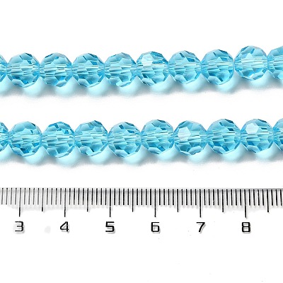 Transparent Glass Beads EGLA-A035-T8mm-D08-1