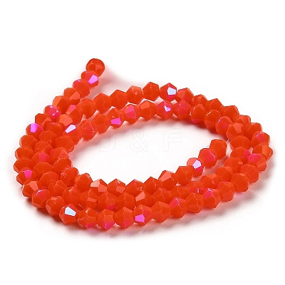 Opaque Solid Color Imitation Jade Glass Beads Strands EGLA-A039-P4mm-L03-1