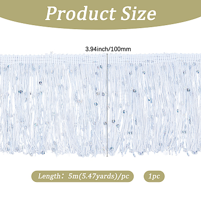 5M Polyester Tassel Lace Ribbon OCOR-GF0006-48B-1
