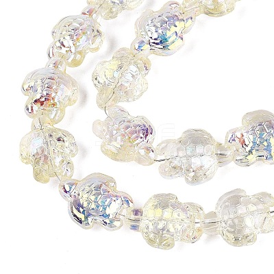 Electroplate Transparent Glass Beads Strands EGLA-N055-04A-10-1