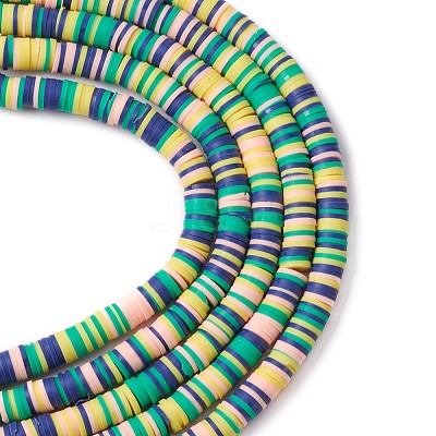 Handmade Polymer Clay Beads Strands CLAY-R089-8mm-T028-1