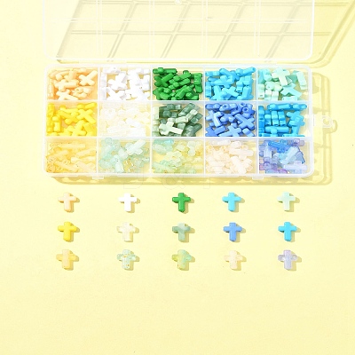 270Pcs 18 Styles Opaque Acrylic Beads SACR-FS0001-41A-1