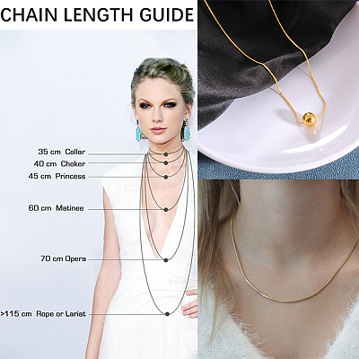 6Pcs Brass Snake Chain Necklaces Set for Men Women MAK-BBC0001-07-1