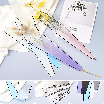 120Pcs 6 Colors Oriented Polypropylene(OPP) Plastic Gift Bags ABAG-MB0001-03-1