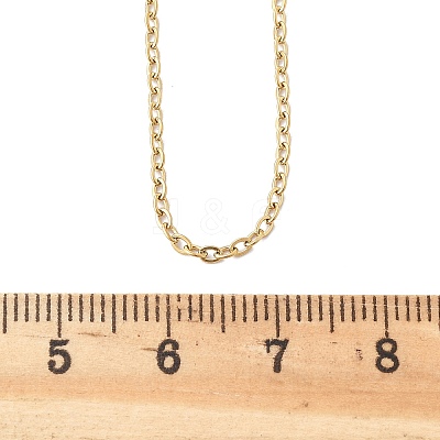 304 Stainless Steel Cable Chain Necklace X-STAS-T040-PJ205-40-1