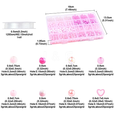 Pink Color Theme DIY Jewerly Making Kit DIY-FS0008-78-1