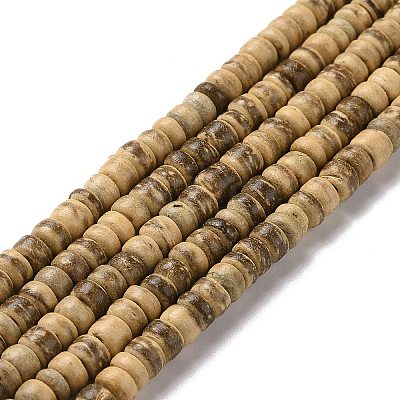 Natural Coconut Rondelle Bead Strands COCB-O001-11-1