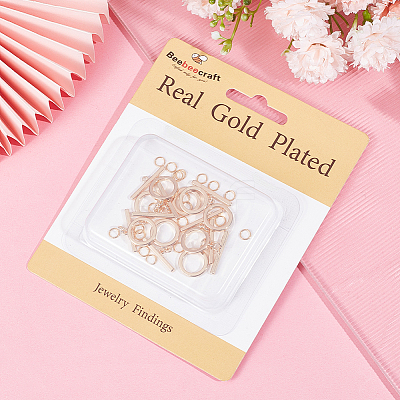 10Pcs Brass Toggle Clasps KK-BBC0013-30B-1