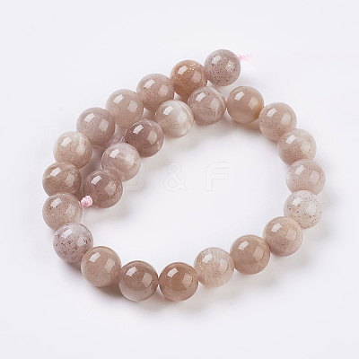 Natural Sunstone Beads Strands X-G-G099-12mm-14-1