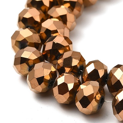 Electroplate Transparent Glass Beads Strands EGLA-A034-T8mm-UA04-1