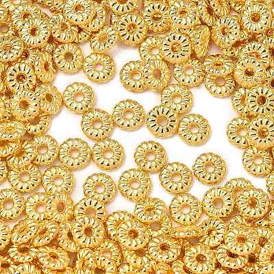 Tibetan Style Spacer Beads TIBEB-S030-G-FF-1