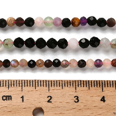 Natural & Synthetic Mixed Gemstone Beads Strands G-RM2025-A16-3mm-1
