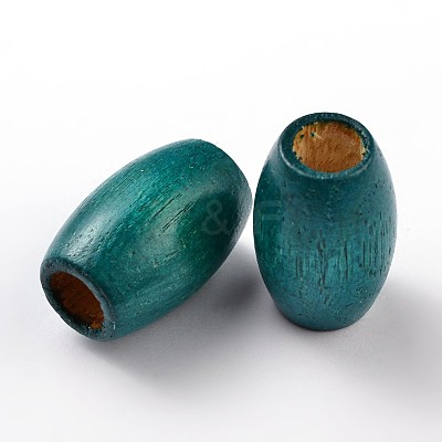 Dyed Barrel Wood Beads WOOD-S619-6-LF-1