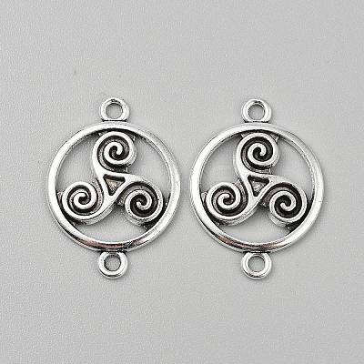 Tibetan Style Alloy Knot Connector Charms FIND-WH0432-92C-1