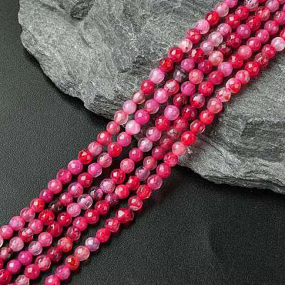 Natural Crackle Agate Bead Strands X-G-R344-4mm-55-1