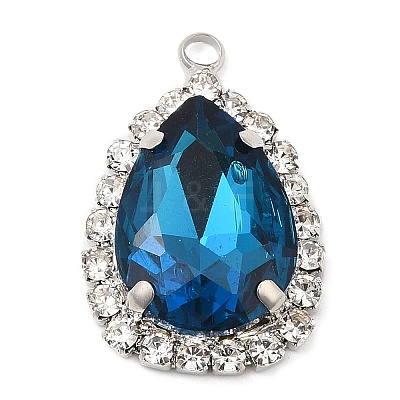 Glass & Rhinestone Pendants KK-Q777-34P-1