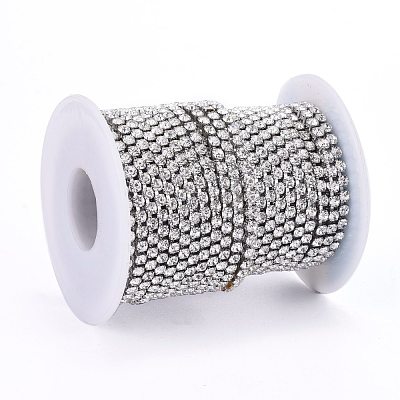 304 Stainless Steel Rhinestone Strass Chains STAS-T055-12P-A-1