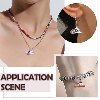 45Pcs 9 Colors Printed Zinc Alloy Pendants FIND-CJ0004-24-1