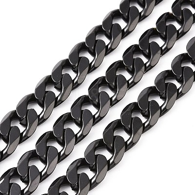304 Stainless Steel Cuban Link Chains CHS-L020-023EB-1