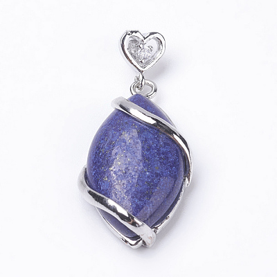 Natural Lapis Lazuli Pendants G-E423-08P-1