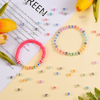 200g 2 Colors Luminous Acrylic Beads MACR-SZ0001-60-1