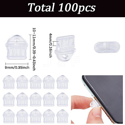 100Pcs PVC Mobile Dustproof Plugs FIND-SC0021-66-1