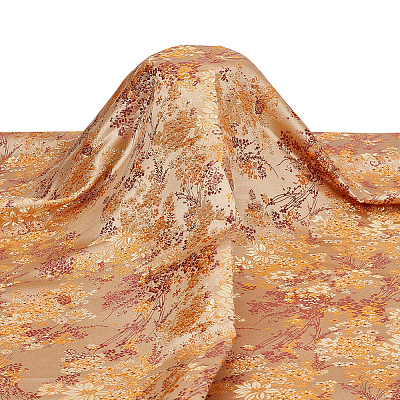 Flower Pattern Polyester Fabric DIY-WH0504-904D-1