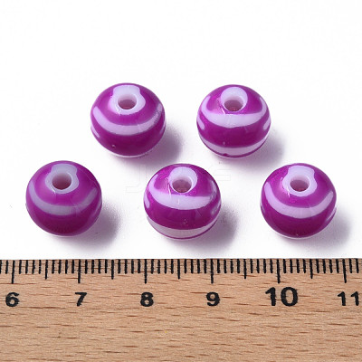Opaque Striped Acrylic Beads MACR-S373-27A-02-1