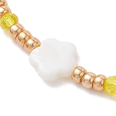 2Pcs Adjustable Glass Seed Beads & Glass Beads Braided Bead Bracelets Set BJEW-MZ00287-03-1