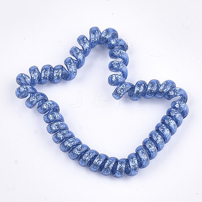Plastic Telephone Cord Elastic Hair Ties OHAR-T006-48-1