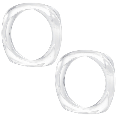 2Pcs Imitation Marble Acrylic Bangle for Women BJEW-UN0001-69A-1