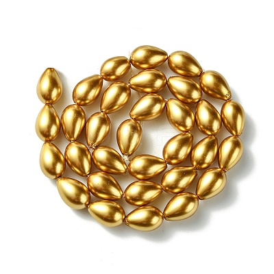 Teardrop Grade A Glass Pearl Beads Strands HY-E001-08-1