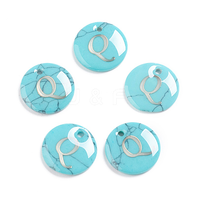 Synthetic Turquoise Charms G-L561-001Q-1