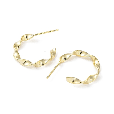 925 Sterling Silver Stud Earrings EJEW-K258-22G-1