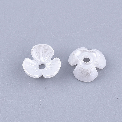 Resin Imitation Pearl Bead Caps RESI-T040-007A-1