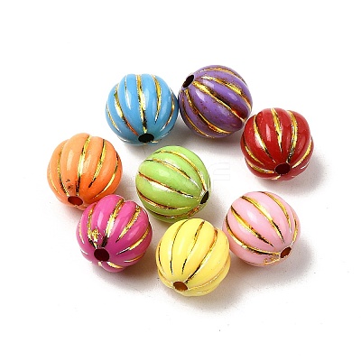 Opaque Acrylic Beads OACR-A044-02B-1