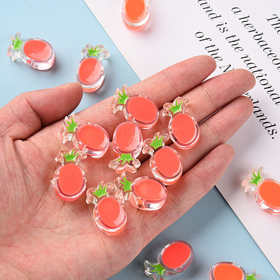 Transparent Enamel Acrylic Beads TACR-S155-002A-1