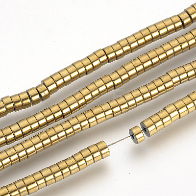 Electroplate Non-magnetic Synthetic Hematite Beads Spacers Strands LS-G-Q486-73F-1