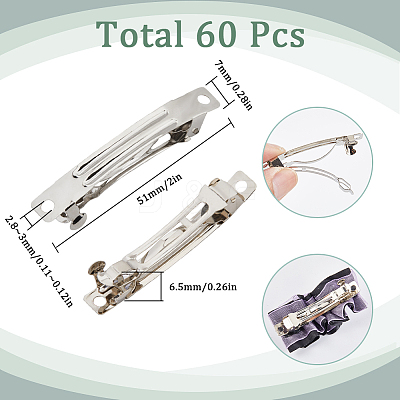Iron Hair Barrette Findings IFIN-SC0001-63C-1