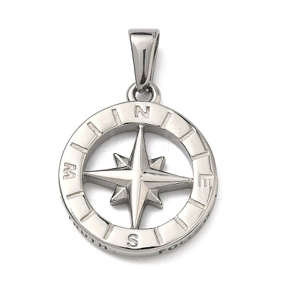 304 Stainless Steel Pendants STAS-A140-01B-P-1