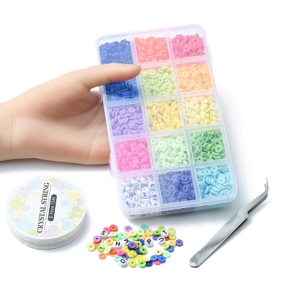 DIY Heishi Word Bracelet Making Kit DIY-YW0006-44-1