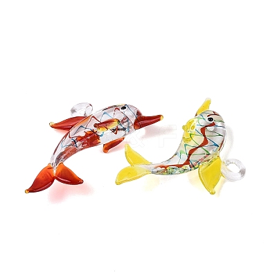 Handmade Lampwork Pendants LA-N048-19-1
