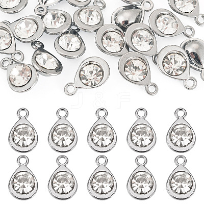 20Pcs Faceted Glass Charms RGLA-TADJ0001-01K-1