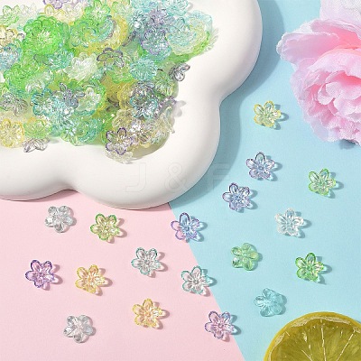 15g Transparent Acrylic Bead Caps TACR-YW0003-07E-1