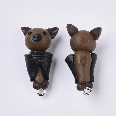 Handmade Polymer Clay Pendants X-CLAY-Q245-17-1