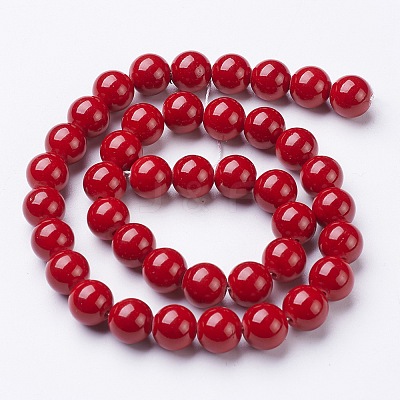 Natural Mashan Jade Round Beads Strands X-G-D263-10mm-XS31-1