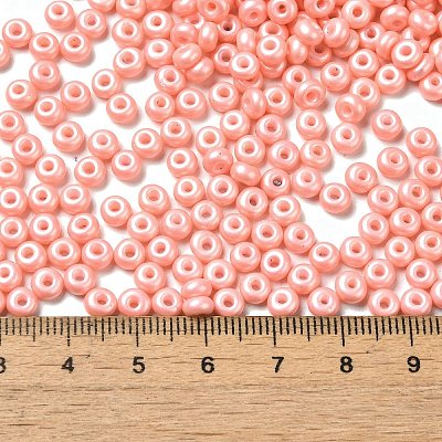Baking Paint Luster Glass Seed Beads SEED-B001-04A-08-1