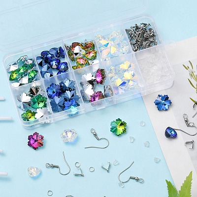 DIY Bling Star & Snowflake Earring Making Kit DIY-YW0006-56-1
