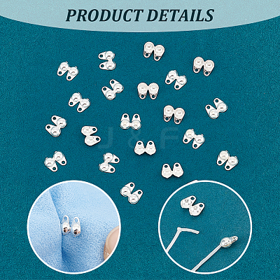 20Pcs 925 Sterling Silver Bead Tips Knot Covers STER-UN0001-25-1